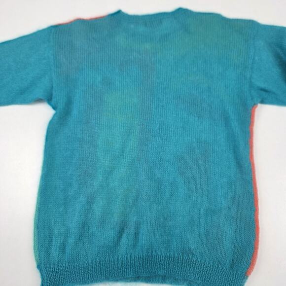 Vintage Renee Tener Jeanne Pierre Sweater Womens Large Mohair Abstract Face 80s - Picture 8 of 9